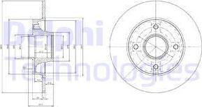 Delphi BG9021RSC - Bremsscheibe alexcarstop-ersatzteile.com