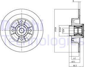 Delphi BG9028RSC - Bremsscheibe alexcarstop-ersatzteile.com