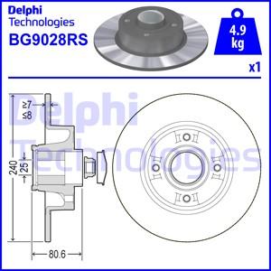 Delphi BG9028RS - Bremsscheibe alexcarstop-ersatzteile.com