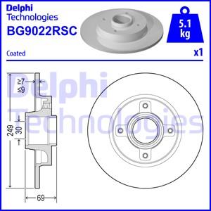 Delphi BG9022RSC - Bremsscheibe alexcarstop-ersatzteile.com