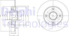 Delphi BG9022RS - Bremsscheibe alexcarstop-ersatzteile.com