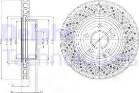 Delphi BG9076C - Bremsscheibe alexcarstop-ersatzteile.com