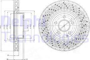 Delphi BG9076 - Bremsscheibe alexcarstop-ersatzteile.com