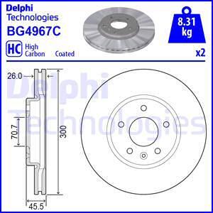 Delphi BG4967C-18B1 - Bremsscheibe alexcarstop-ersatzteile.com