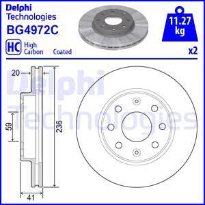 Delphi BG4972C-18B1 - Bremsscheibe alexcarstop-ersatzteile.com