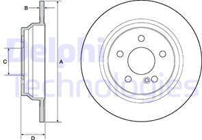 Delphi BG4686C - Bremsscheibe alexcarstop-ersatzteile.com