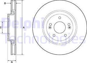 Delphi BG4683C - Bremsscheibe alexcarstop-ersatzteile.com