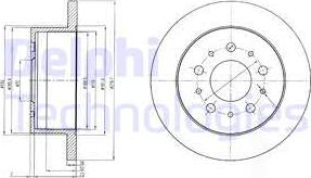 Delphi BG4061 - Bremsscheibe alexcarstop-ersatzteile.com