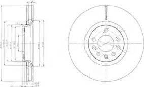 Delphi BG4110 - Bremsscheibe alexcarstop-ersatzteile.com