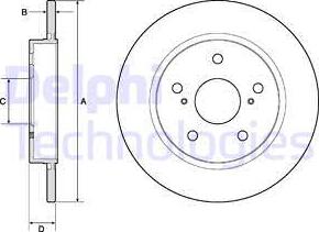 Delphi BG4183 - Bremsscheibe alexcarstop-ersatzteile.com