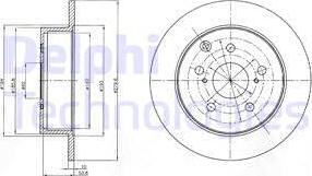 Delphi BG4303 - Bremsscheibe alexcarstop-ersatzteile.com