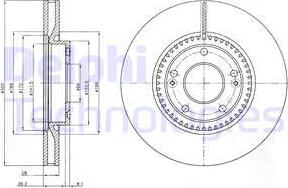 Delphi BG4251 - Bremsscheibe alexcarstop-ersatzteile.com