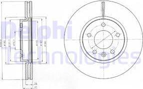 Delphi BG4278-C - Bremsscheibe alexcarstop-ersatzteile.com