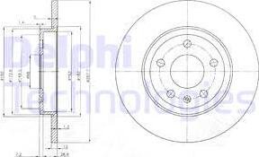 Delphi BG3996 - Bremsscheibe alexcarstop-ersatzteile.com