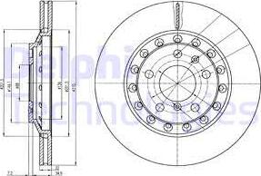 Delphi BG3958 - Bremsscheibe alexcarstop-ersatzteile.com