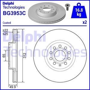 Delphi BG3953C-18B1 - Bremsscheibe alexcarstop-ersatzteile.com