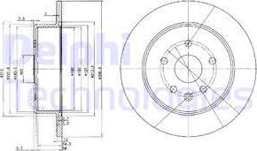 Delphi BG3907 - Bremsscheibe alexcarstop-ersatzteile.com