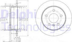 Delphi BG3910C - Bremsscheibe alexcarstop-ersatzteile.com