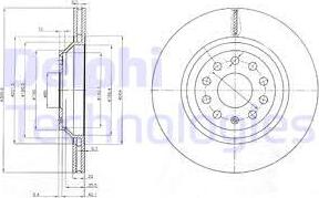 Delphi BG3975 - Bremsscheibe alexcarstop-ersatzteile.com