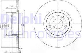 Delphi BG3420 - Bremsscheibe alexcarstop-ersatzteile.com