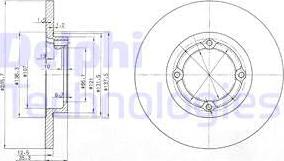 Delphi BG3551 - Bremsscheibe alexcarstop-ersatzteile.com