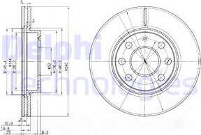 Delphi BG3568 - Bremsscheibe alexcarstop-ersatzteile.com