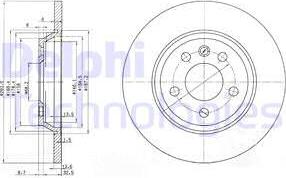 Delphi BG3518 - Bremsscheibe alexcarstop-ersatzteile.com