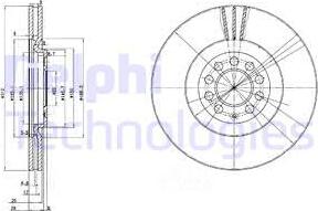 Delphi BG3528C - Bremsscheibe alexcarstop-ersatzteile.com