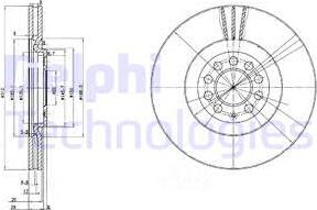 Delphi BG3528 - Bremsscheibe alexcarstop-ersatzteile.com