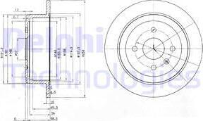 Delphi BG3615 - Bremsscheibe alexcarstop-ersatzteile.com