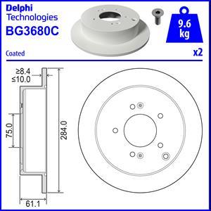 Delphi BG3680C - Bremsscheibe alexcarstop-ersatzteile.com