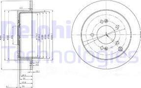 Delphi BG3680 - Bremsscheibe alexcarstop-ersatzteile.com