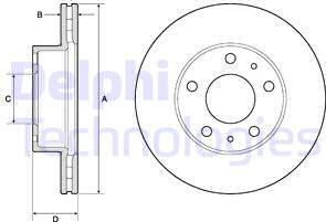 Delphi BG3841 - Bremsscheibe alexcarstop-ersatzteile.com