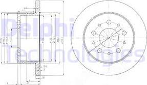 Delphi BG3853 - Bremsscheibe alexcarstop-ersatzteile.com