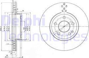 Delphi BG3838 - Bremsscheibe alexcarstop-ersatzteile.com