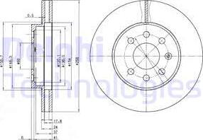 Delphi BG3334 - Bremsscheibe alexcarstop-ersatzteile.com