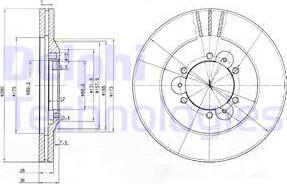 Delphi BG3378 - Bremsscheibe alexcarstop-ersatzteile.com