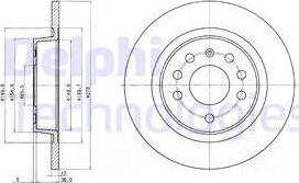 Delphi BG3731C - Bremsscheibe alexcarstop-ersatzteile.com