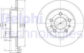 Delphi BG2696 - Bremsscheibe alexcarstop-ersatzteile.com