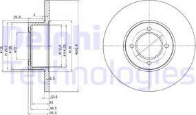 Delphi BG2069 - Bremsscheibe alexcarstop-ersatzteile.com