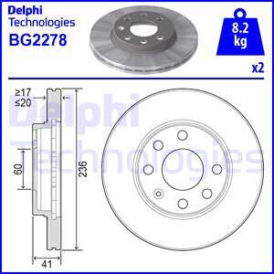 Delphi BG2278 - Bremsscheibe alexcarstop-ersatzteile.com