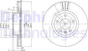 Delphi BG2742 - Bremsscheibe alexcarstop-ersatzteile.com