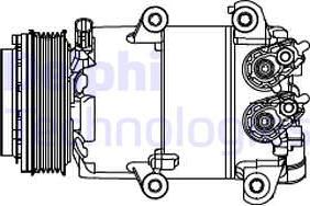 Delphi CS20466 - Kompressor, Klimaanlage alexcarstop-ersatzteile.com