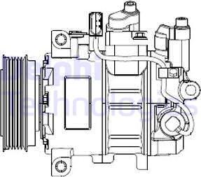 Delphi CS20474 - Kompressor, Klimaanlage alexcarstop-ersatzteile.com