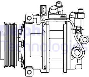 Delphi CS20546 - Kompressor, Klimaanlage alexcarstop-ersatzteile.com