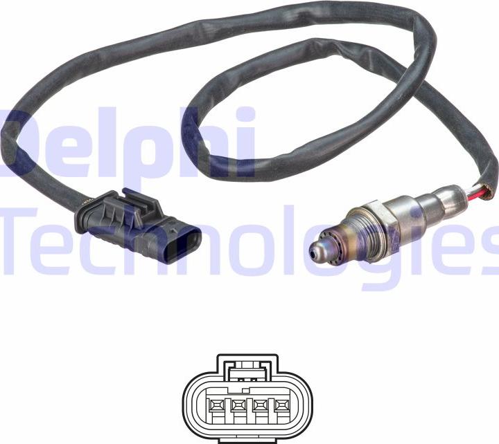 Delphi ES21198-12B1 - Lambdasonde alexcarstop-ersatzteile.com