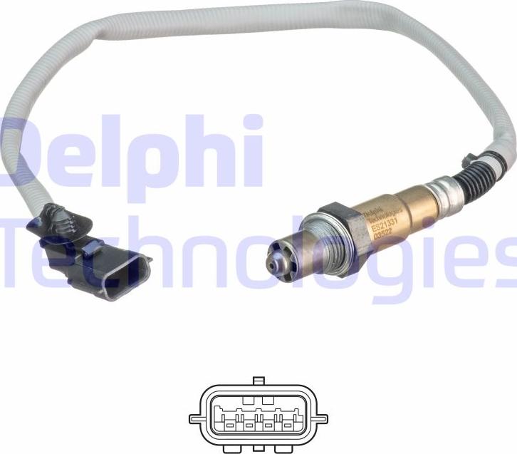 Delphi ES21331-12B1 - Lambdasonde alexcarstop-ersatzteile.com