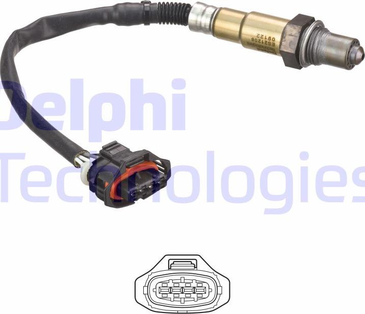 Delphi ES21208-12B1 - Lambdasonde alexcarstop-ersatzteile.com