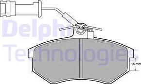 Delphi LP444 - Bremsbelagsatz, Scheibenbremse alexcarstop-ersatzteile.com