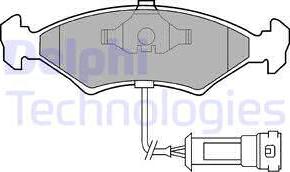 Delphi LP255 - Bremsbelagsatz, Scheibenbremse alexcarstop-ersatzteile.com